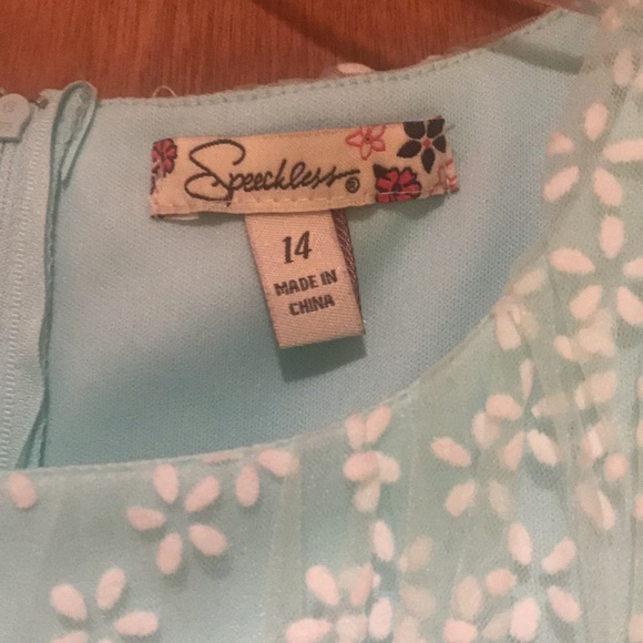 Speechless Girls Mint Green Dress size 14 - Picture 4 of 7